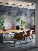 Панно Marburg Memoria 34312 Винил на флизелине (2,12*2,7) Бежевый/Бирюзовый/Серый, Геометрия/Штукатурка — фото 3, Обои для стен