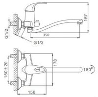 Товар: Смеситель для ванны Frap H03 F2203 универсальный Хром - фото 11 Смеситель для ванны Frap H03 F2203 универсальный Хром — фото 11, Смеситель для ванны