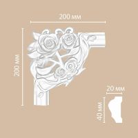 Угловой элемент Decomaster DP 304 D 200x200x20 мм — фото 2, Молдинги