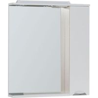 Зеркало со шкафом Aquanet Гретта 75 173986 с подсветкой R Дуб светлый — фото 1, Зеркальные шкафы в ванную