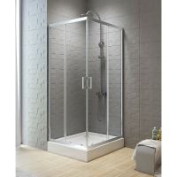 Душевой уголок New Trendy New Varia Chrome 90х90 K-0473 профиль Хром стекло прозрачное — фото 2, Душевые уголки