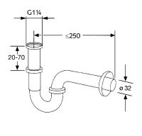 Сифон для раковины Kludi 1025005-00 Хром — фото 2, Сифоны для раковины
