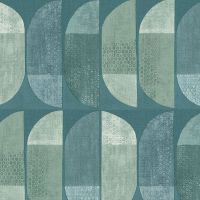 Обои AS Creation Geo Nordic 37531-3 Винил на флизелине (0,53*10,05) Зеленый/Синий, Геометрия — фото 1, Обои для стен