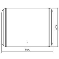 Товар: Зеркало Abber See 92 AG6101S с подсветкой с сенсорным выключателем и диммером - фото 3 Зеркало Abber See 92 AG6101S с подсветкой с сенсорным выключателем и диммером — фото 3, Зеркала в ванную комнату