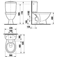 Унитаз компакт Jika Lyra 2423.6 с бачком без сиденья — фото 4, Напольные унитазы