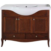 Тумба под раковину ASB-Woodline Салерно 105 9697 Антикварный орех — фото 1, Мебель для ванной