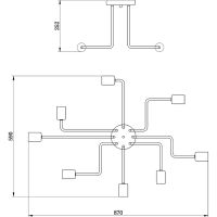Товар: Потолочный светильник Maytoni Loft Gilbert T532CL-08B Черный - фото 6 Потолочный светильник Maytoni Loft Gilbert T532CL-08B Черный — фото 6, Светильники