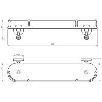 Товар: Стеклянная полка Migliore Amerida 16601 Золото с кристаллами Swarovski - фото 2 Стеклянная полка Migliore Amerida 16601 Золото с кристаллами Swarovski — фото 2, Полки для ванной и душа