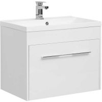 Тумба с раковиной Aquanet Августа 75 225439 подвесная Белая — фото 1, Тумбы с раковиной