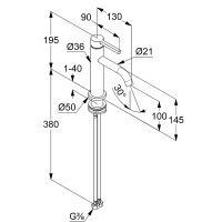 Смеситель для раковины Kludi Nova Fonte Pura Хром арт-200260515 — фото 6, Смесители для раковины