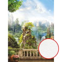 Фреска Ortograf Горы 30465 Фактура бархат FX Флизелин (2*2,7) Голубой/Зеленый, Горы/Пейзаж/Природа — фото 1, Фрески