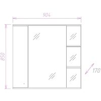 Товар: Зеркало со шкафом Onika Эльбрус 90.02 R 209004 с подсветкой Белое - фото 3 Зеркало со шкафом Onika Эльбрус 90.02 R 209004 с подсветкой Белое — фото 3, Мебель для ванной