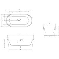 Товар: Акриловая ванна Abber 170х80 AB9209MW без гидромассажа - фото 6 Акриловая ванна Abber 170х80 AB9209MW без гидромассажа — фото 6, Ванны