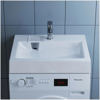 Товар: Раковина Paola Siena 60x50 на стиральную машину Белая глянцевая - фото 5 Раковина Paola Siena 60x50 на стиральную машину Белая глянцевая — фото 5, Раковины