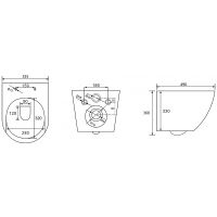 Комплект унитаза с инсталляцией Abber Bequem AC1100-AC0105-AC0120 с сиденьем Микролифт и клавишей смыва Хром — фото 14, Комплекты унитаз + инсталляция