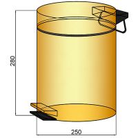 Ведро для мусора Boheme Uno 10426-NB Никель — фото 2, Мусорные ведра