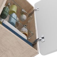 Подвесной шкаф Lemark Olivia 35 LM08OL35PL Белый глянец Дуб Кантри — фото 4, Мебель для ванной