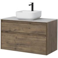 Тумба под раковину Aquanet Nova Lite 100 249521 подвесная Дуб рустикальный — фото 7, Мебель для ванной