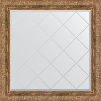 Зеркало Evoform Exclusive-G 85х85 BY 4316 с гравировкой в багетной раме - Виньетка античная бронза 85 мм — фото 1, Мебель для ванной