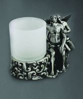 Стакан для зубных щеток Art&Max Romantic AM-B-0081D-T Серебро — фото 2, Мыльницы