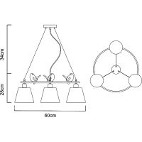 Товар: Люстра Artelamp Passero A4289LM-3WH Прозрачная Белая - фото 3 Люстра Artelamp Passero A4289LM-3WH Прозрачная Белая — фото 3, Люстры
