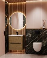 Тумба под раковину WellWant Rovero 60 WWTRN0611EB подвесная Дуб — фото 5, Мебель для ванной