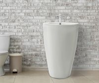 Раковина WeltWasser Leerbach 3838 GL-WT 38 10000005489 Белый глянец — фото 4, Раковины напольные