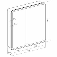 Зеркальный шкаф Континент Elliott LED 80 МВК014 с подсветкой Белый — фото 15, Зеркальные шкафы в ванную