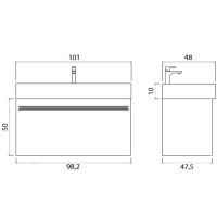 Товар: Тумба под раковину Creto Etna 100 4-1079S подвесная Soft - фото 4 Тумба под раковину Creto Etna 100 4-1079S подвесная Soft — фото 4, Мебель для ванной