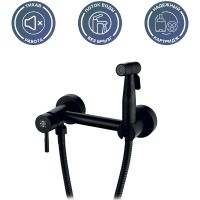 Гигиенический душ со смесителем Ростовская Мануфактура Сантехники SUS129BL-5-2 Черный матовый — фото 2, Душевое оборудование. Душевая программа