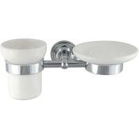 Стакан для зубных щеток с мыльницей Migliore Mirella 17244 Хром — фото 1, Стаканы для зубных щеток