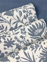 Обои RASCH Garden 330410 Винил на флизелине (0,53*10,05) Белый/Синий, Цветы — фото 2, Обои для стен