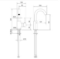 Смеситель для раковины Migliore Fortis 31542 (30456) Черный матовый — фото 2, Смесители