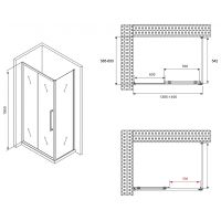 Товар: Душевой уголок Abber Schwarzer Diamant 140x60 AG30140BH-S60B профиль Черный стекло прозрачное - фото 5 Душевой уголок Abber Schwarzer Diamant 140x60 AG30140BH-S60B профиль Черный стекло прозрачное — фото 5, Душевые уголки