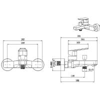 Смеситель для ванны Allen Brau Eclipse 5.E1003-31 Черный матовый — фото 3, Смеситель для ванны