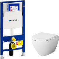 Комплект унитаза AM.PM Spirit FlashClean C701700WH+C707857WH с инсталляцией Geberit Duofix Sigma UP320 111.300.00.5 с сиденьем Микролифт — фото 1, Комплекты унитаз + инсталляция