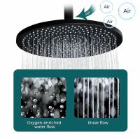 Верхний душ Gappo G006-25 Черный матовый — фото 3, Верхние души