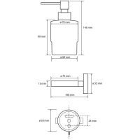 Дозатор для жидкого мыла Bemeta Amber 155109102 Медное золото матовое — фото 2, Дозаторы