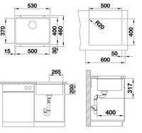 Товар: Кухонная мойка Blanco Etagon 500-U Silgranit 522227 Антрацит - фото 16 Кухонная мойка Blanco Etagon 500-U Silgranit 522227 Антрацит — фото 16, Кухонные мойки