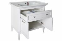 Тумба под раковину ASB-Woodline Гранда 85 11487 Белая с патиной Серебро — фото 2, Мебель для ванной