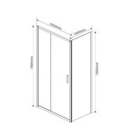 Душевой уголок Vincea Garda 150х100 VSR-1G1015CH профиль Хром стекло шиншилла — фото 7, Прямоугольные душевые уголки