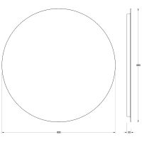 Зеркало Evoform Ledshine d80 BY 2555 с подсветкой 21 W - без выключателя - теплый белый свет — фото 6, Мебель для ванной