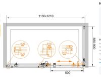Душевая стенка Cezares Stylus 90 профиль Хром стекло прозрачное арт-STYLUS-O-M-90-FIX-C-Cr — фото 3, Боковые стенки