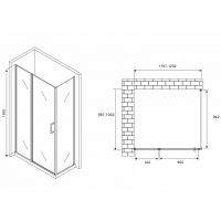 Товар: Душевой уголок Abber Sonnenstrand 120x100 AG04120MS-S100M профиль Хром стекло матовое - фото 4 Душевой уголок Abber Sonnenstrand 120x100 AG04120MS-S100M профиль Хром стекло матовое — фото 4, Прямоугольные душевые уголки