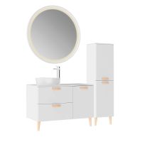 Товар: Зеркало Creavit Patara 85 PT4085.02.MBY с подсветкой Белое - фото 2 Зеркало Creavit Patara 85 PT4085.02.MBY с подсветкой Белое — фото 2, Мебель для ванной