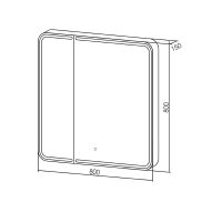 Зеркальный шкаф Creto Zoe 80 16-805800Z с подсветкой Белый — фото 4, Зеркальные шкафы в ванную