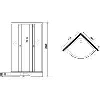 Душевая кабина Niagara Eco 90x90 E90/13/TN/BK без гидромассажа — фото 8, Душевые кабины