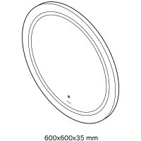 Зеркало AM.PM X-Joy 60 M85AMOX0601WG с подсветкой с ИК-сенсорным выключателем — фото 10, Зеркала в ванную комнату