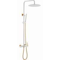 Душевая система Boheme Uno 468-WG Белая матовая Золото — фото 1, Душевое оборудование. Душевая программа