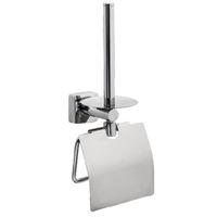 Держатель туалетной бумаги и держатель запасного рулона Fixsen Kvadro FX-61310E Хром — фото 1, Держатели туалетной бумаги